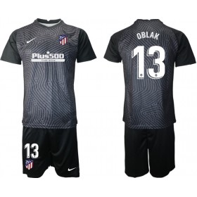 Camisolas de futebol Atlético Madrid Jan Oblak 13 Guarda Redes Criança Equipamento 2020/21 M004 Manga Curta